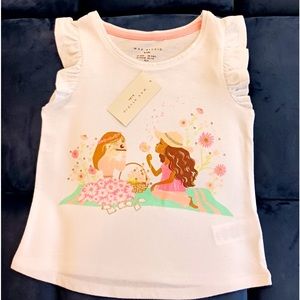 Max Studio Kids Tops/Max Studio Kids Toddler Girls' Ruffle Cap Sleeve Top